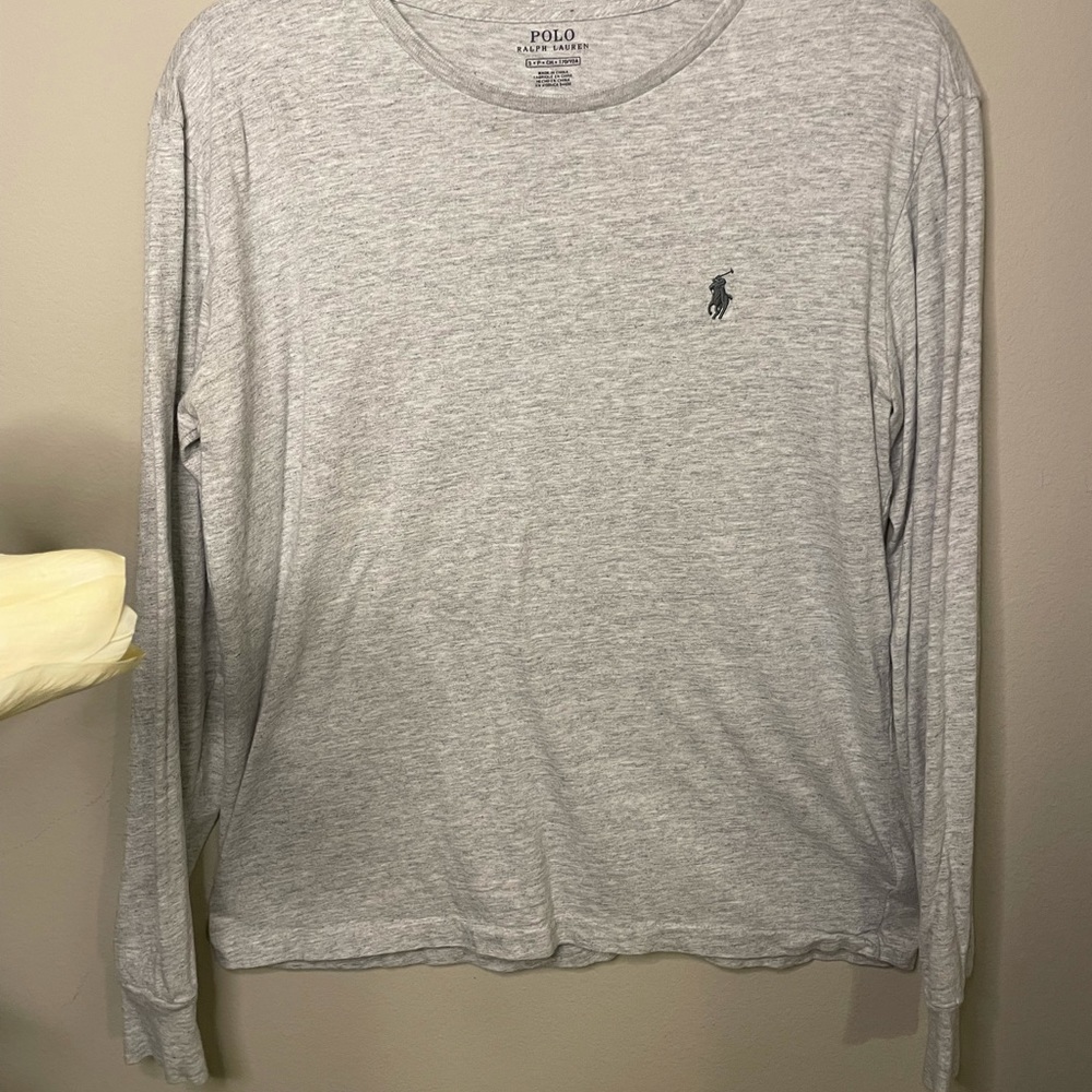 Grey Ralph Lauren polo long sleeve